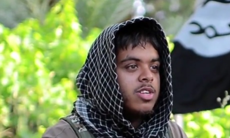 Screengrab taken from a militant video posted on YouTube of Reyaad Khan, killed in an RAF drone attack in Syria.