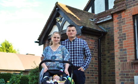 Marius Zarnescu, his wife Laura and three-month old daughter now live in Slough, where housing is more affordable.