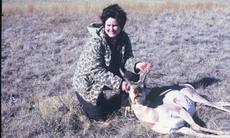 CJ Daugherty’s mother with a deer after her father said they would raise or kill their own food.