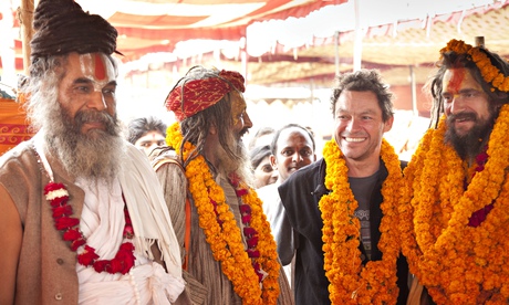 'Dominic's a very nice boy' … the actor attends the Kumbh Mela festival in West Meets East. Photogra