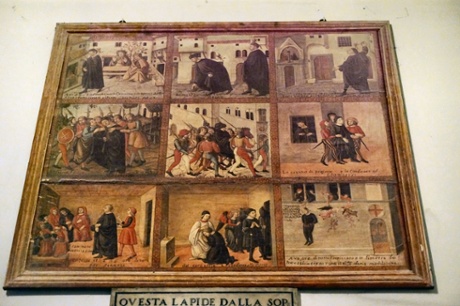 The painting in Florence's Santa Maria de' Ricci, church, detailing Rinaldeschi's fate.