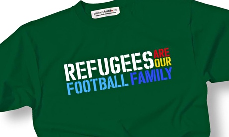 A coalition of football fan groups has launched a T-shirt as part of an appeal to support refugees in Calais. 