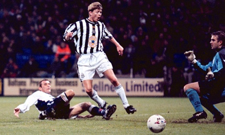 Jon Dahl Tomasson, here being denied a scoring chance by the Bolton goalkeeper Keith Branagan, failed to shine at Newcastle but had an excellent goals return for Denmark.