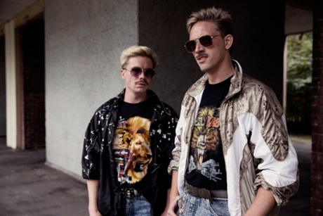 Wackatoria, backatoria… Joe Dempsie as Higgy and Perry Fitzpatrick as Flip.