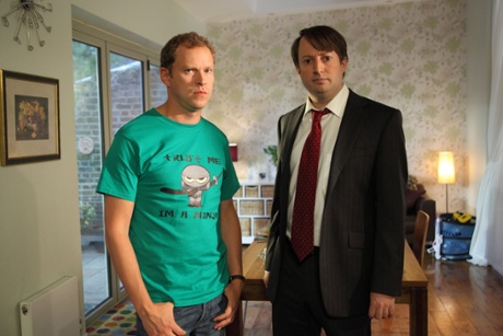 Robert Webb, left, and David Mitchell in Peep Show