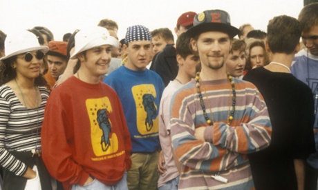 Ravers queue up at Fantasia rave. Castle Donnington, UK 1993