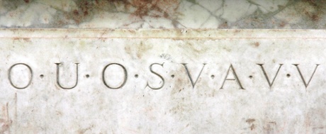 The ancient code etched into the Shephard's Monument in the grounds of Shugborough Hall.