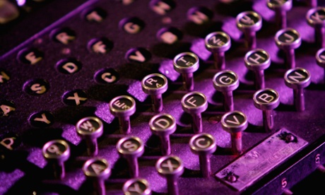 The Enigma coding machine that was used by the Germans during the second world war.
