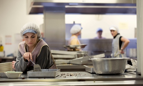 Dinner time… Chanel Cresswell as Kelly.