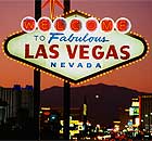 The legendary Las Vegas sign at night
