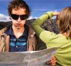 Confused couple with map