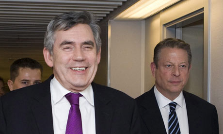Gordon Brown, left, with Al Gore at the Copenhagen summit