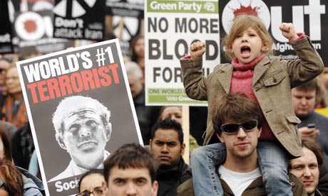Anti-war demonstration in London in 2008