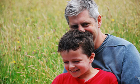 Justine Webb with his son, Sam