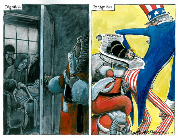 Martin Rowson cartoon - McKinnon should be extradited, court rules