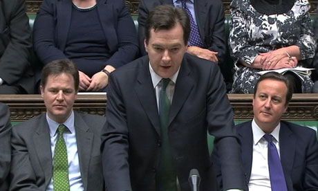 Britain's Finance Minister George Osborne addresses parliament in London
