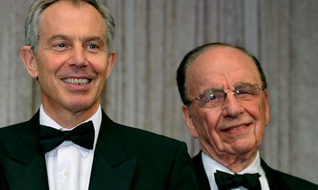 Tony Blair and Ruper Murdoch at an awards ceremony in 2008. Photograph: Mike Theiler/EPA - Tony-Blair-and-Rupert-Mur-006