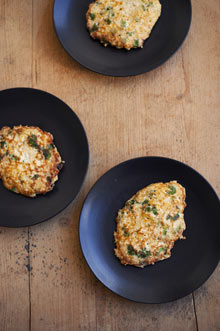 Spring onion omelettes 001 - Nigel Slater's tiny Omelette nd black-pudding frittata