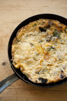 A frittata of black pudding