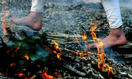 Fire walker in Japan