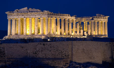 Parthenon at dusk