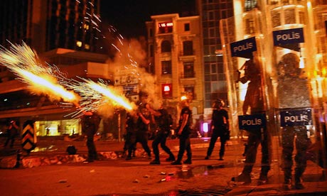 Riot police in Taksim Square