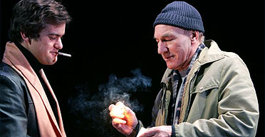 Joshua Jackson and Patrick Stewart in A Life in the Theatre