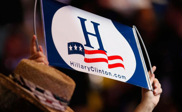  Democratic convention,  Hillary Clinton sign