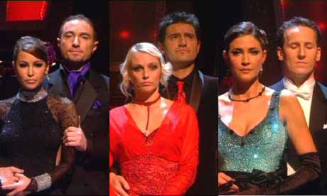 Montage of Strictly Come Dancing finalists Rachel Stevens, Tom Chambers and Lisa Snowdon with their partners