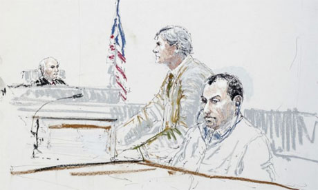 Ahmed Ressam, the 'millennium bomber', in court in 2005
