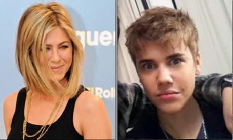 jennifer aniston new hairstyle. Jennifer Aniston Justin Bieber