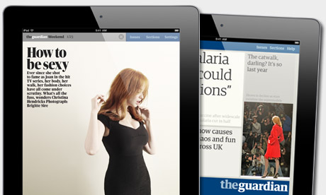 Guardian iPad edition with Weekend magazine