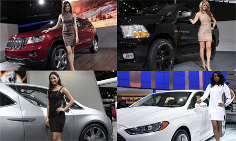 Models at the Detroit Auto Show, 2012