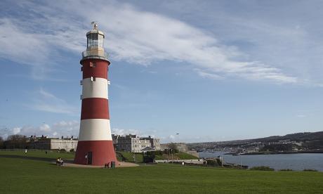 Smeaton's Tower lighthouse on Plymouth Hoe