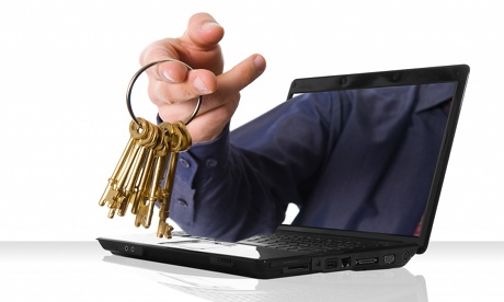 Laptop and keys