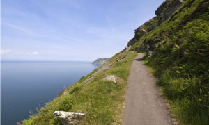 Coast path near the Valley of the Rocks, north Devon
