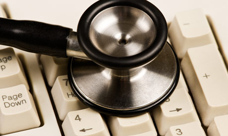 Stethoscope on keyboard