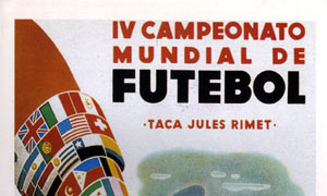 A poster for the 1950 World Cup