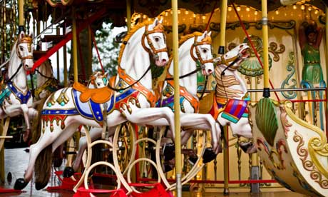 Horses on merry-go-round
