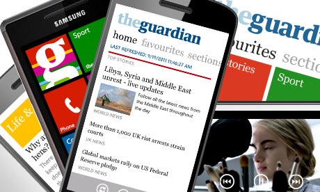 Screen shots of Guardian app on Windows Phone