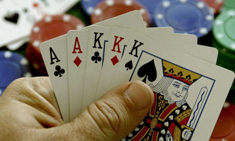  Chips, a deck of cards and a green mat, the poker set  Chips, a deck of cards and a green mat, the poker set 