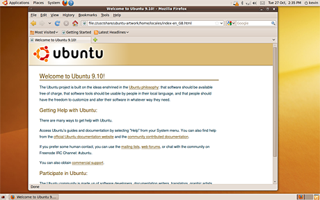 Ubuntu 9.10, known as Karmic Koala