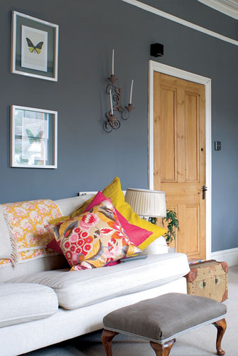 Milly Goodwin: An Ilva sofa and renovated antique footstool