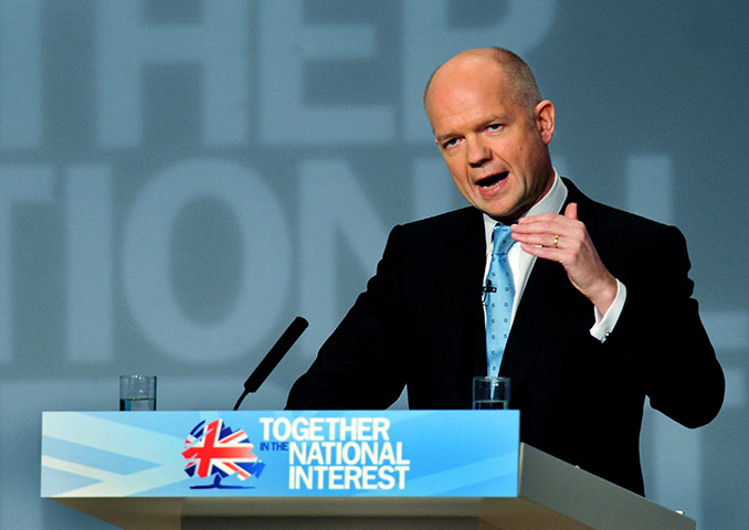 Tory fashion: William Hague at the Conservative Party Conference