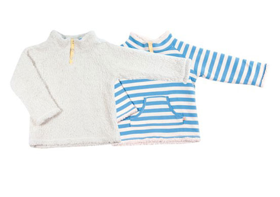 Fairtrade baby clothes: Frugi reversible fleece