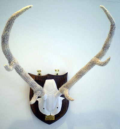 Craftidermy: Knitted antlers, by Emma Cocker