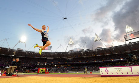 Greg Rutherford in the long jump final