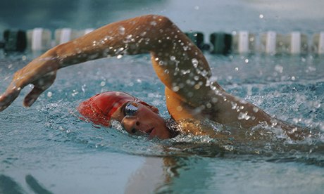 Stroke of genius … the fiendish front crawl.