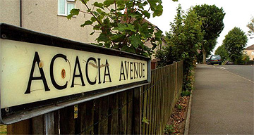 Acacia Avenue / street sign / suburb