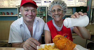 Fish & chips / chippie / junk food / fast food / take-away